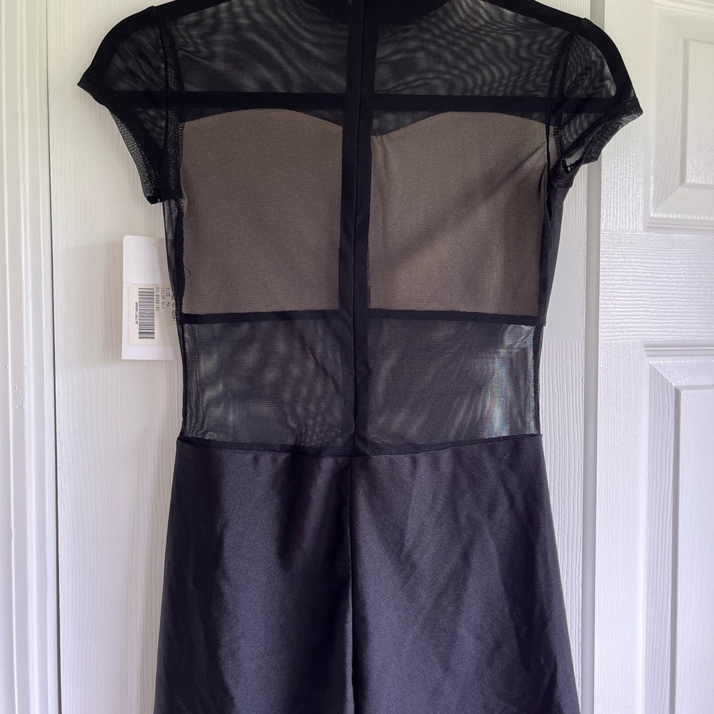 Natalie Dancewear Black and Tan Mesh Unitard